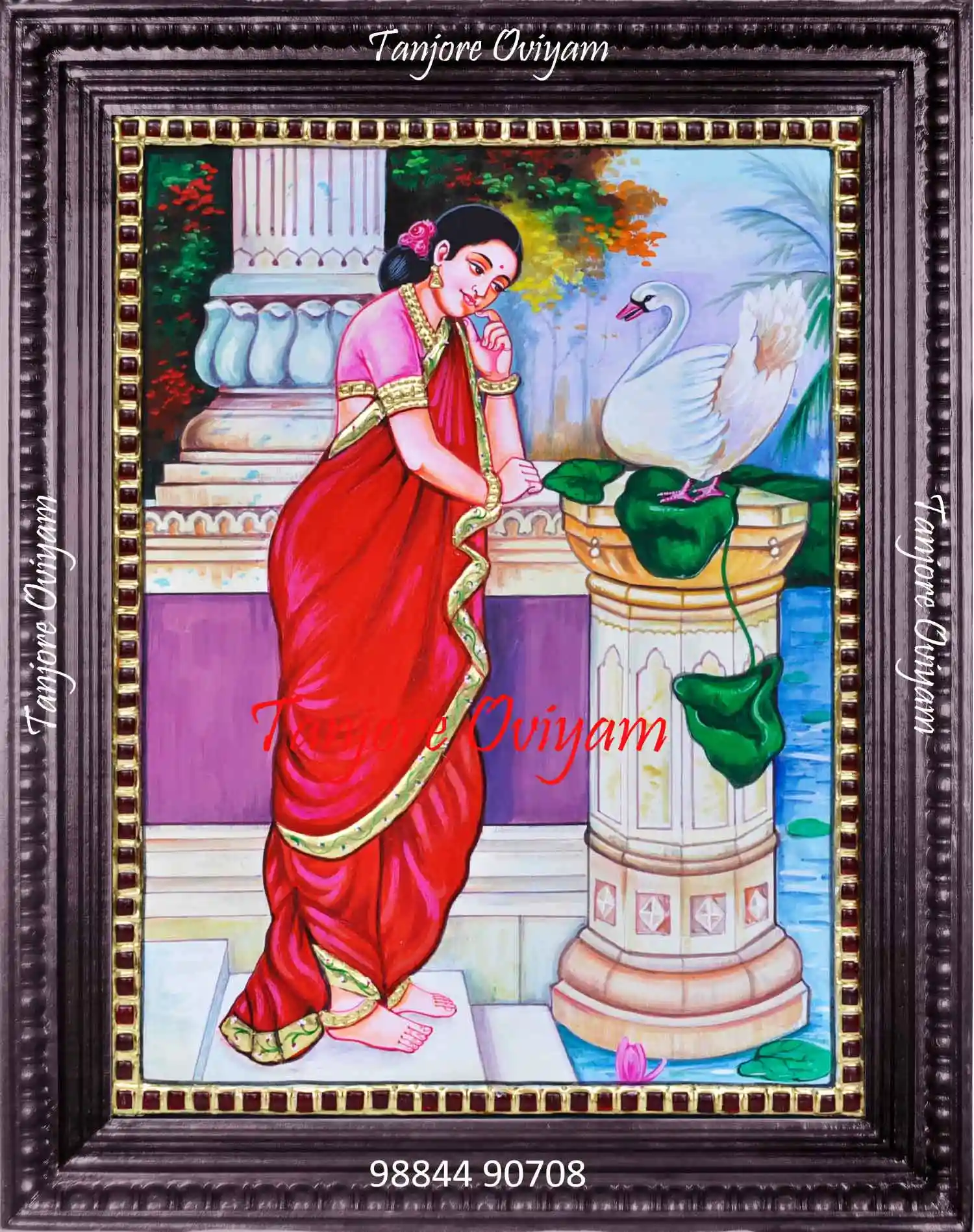 Hamsa Damayanti Painting – Damayanti Tanjore Painting